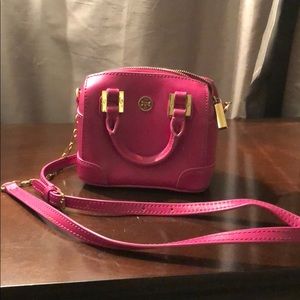 Tory Burch fuschia small cross body bag